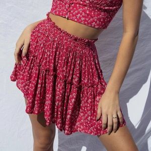 Princess Polly Red Skirt - size 4